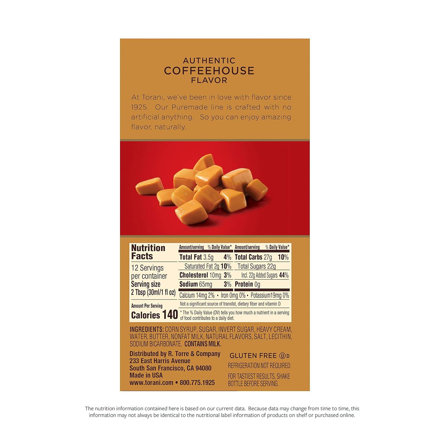 image:imageTorani Puremade Sauce Dark Chocolate 165 Ounces Pack of 4Caramel