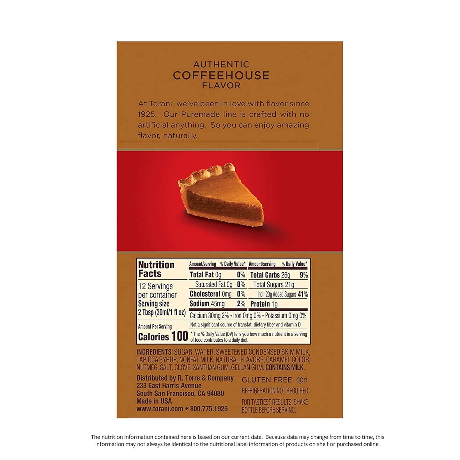image:imageTorani Puremade Sauce Dark Chocolate 165 Ounces Pack of 4Pumpkin Pie
