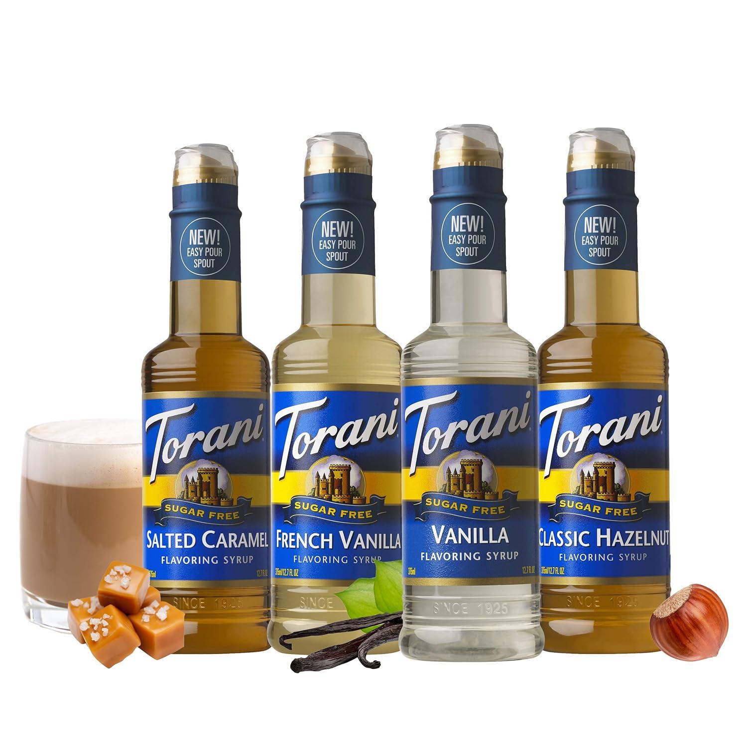 image:imageTorani Sugar Free Syrup Coffeehouse Variety Pack 127 Ounce Pack of 4Sugar Free Coffeehouse Variety Pack