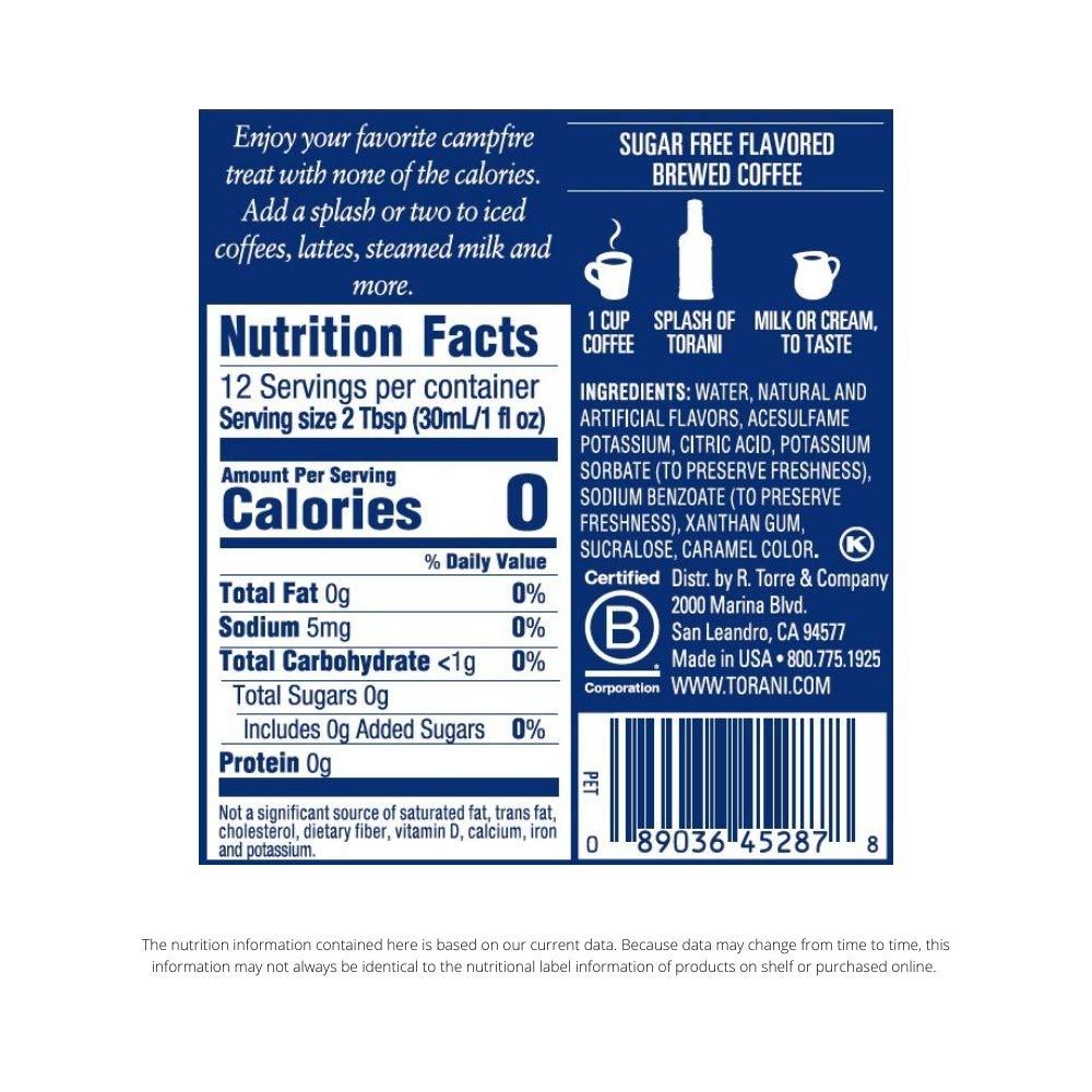 image:imageTorani Sugar Free Syrup Coffeehouse Variety Pack 127 Ounce Pack of 4Sugar Free Smores