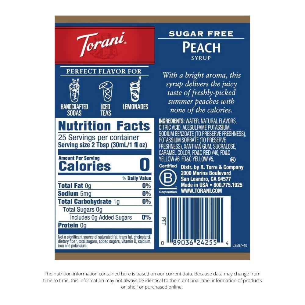 image:imageTorani Sugar Free Syrup Raspberry 254 Ounce Pack of 4Sugar Free Peach