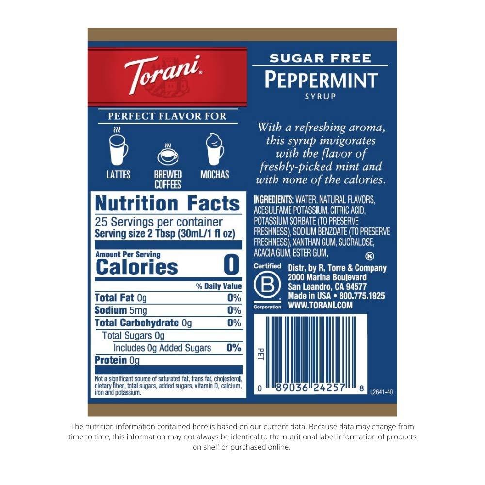 image:imageTorani Syrup Bundle Sugar Free Vanilla and Pump 254 fl oz Bottle Pack of 4Sugar Free Peppermint