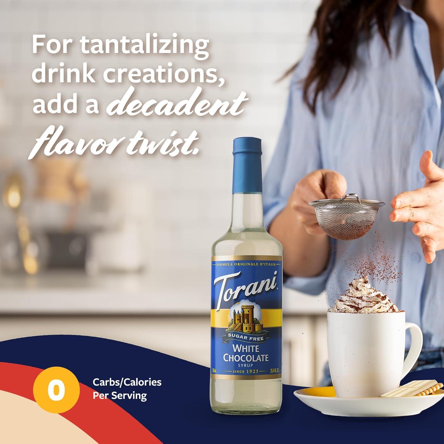 image:imageTorani Syrup Bundle Sugar Free Vanilla and Pump 254 fl oz Bottle Pack of 4Sugar Free White Chocolate