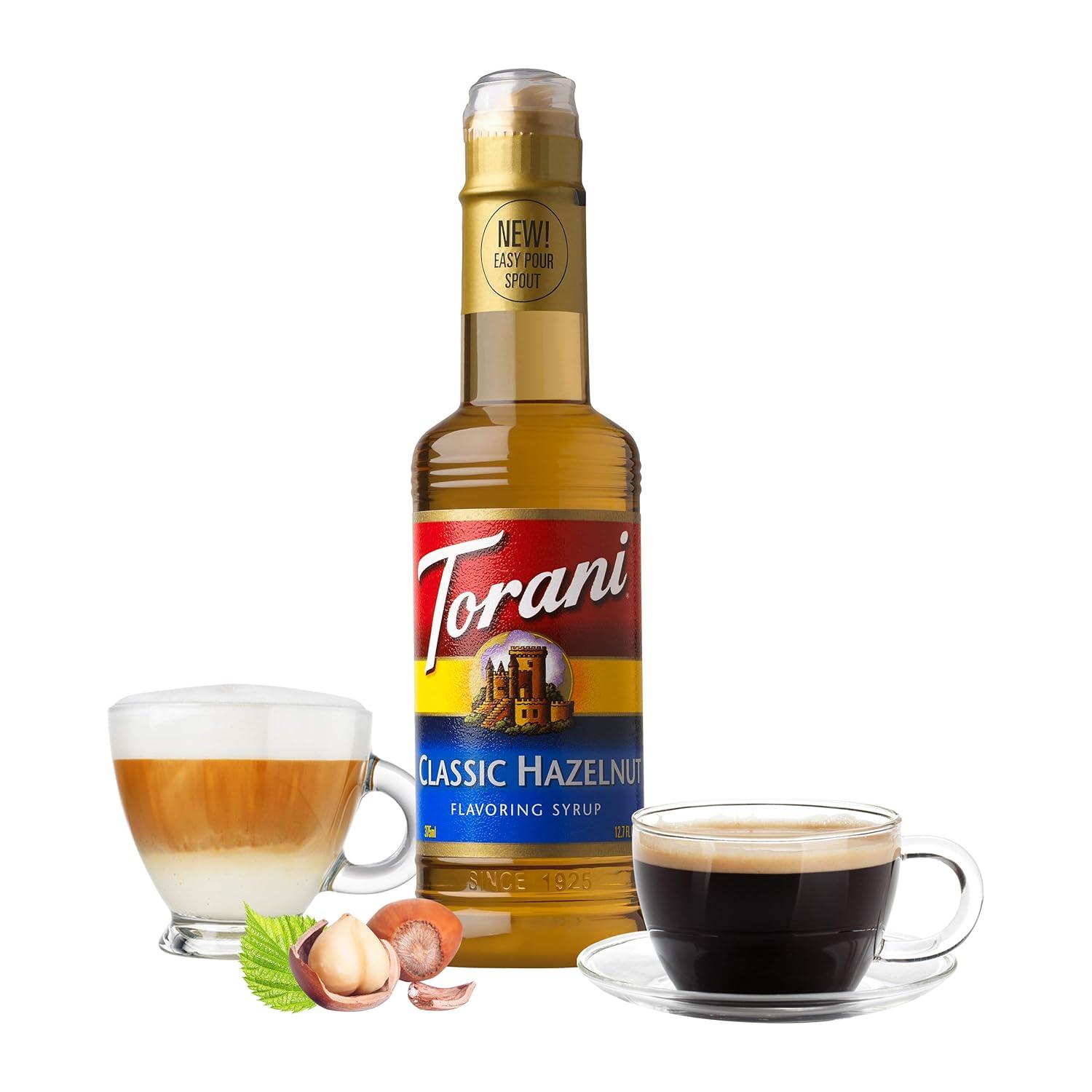 image:imageTorani Syrup Coffeehouse Variety Pack 4 127 Ounce Bottles Vanilla Salted Caramel Classic Hazelnut Irish CreamClassic Hazelnut