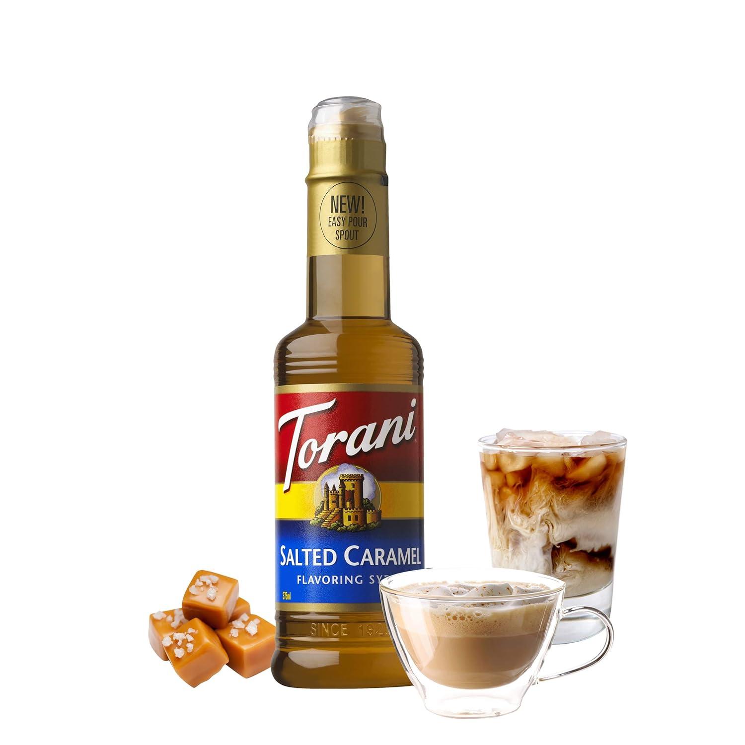 image:imageTorani Syrup Coffeehouse Variety Pack 4 127 Ounce Bottles Vanilla Salted Caramel Classic Hazelnut Irish CreamSalted Caramel