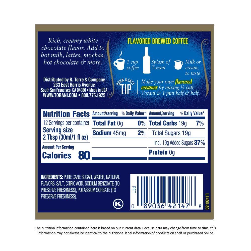 image:imageTorani Syrup Coffeehouse Variety Pack 4 127 Ounce Bottles Vanilla Salted Caramel Classic Hazelnut Irish CreamWhite Chocolate