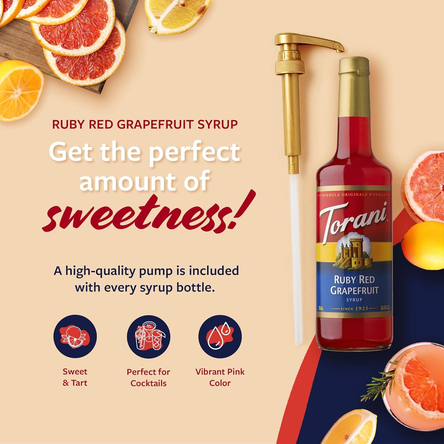 image:imageTorani Syrup Strawberry 254 Ounce Pack of 4Ruby Red Grapefruit