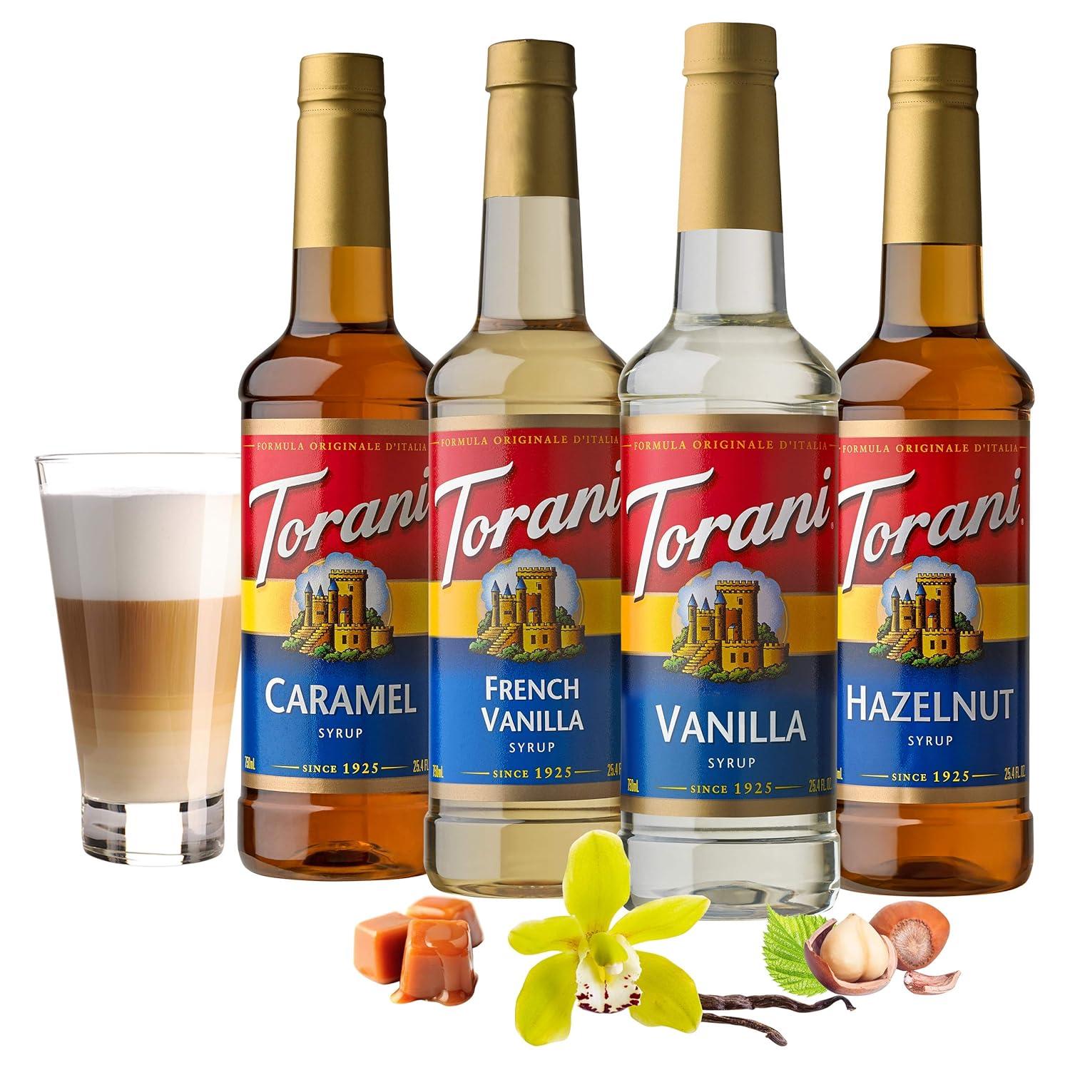 image:imageTorani Syrup Variety Packs Holiday Favorites 254 fl oz Set of 4 Vanilla Toasted Marshmallow Peppermint Pumpkin PieCaramel French Vanilla Vanilla Hazelnut