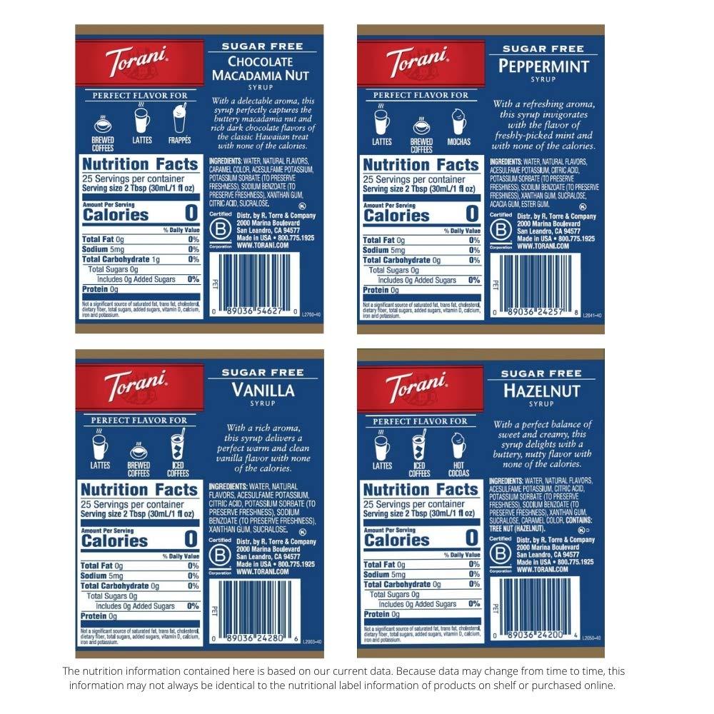 image:imageTorani Syrup Variety Packs Sugar Free Holiday Favorites 254 fl oz Set of 4Sugar Free Syrup Holiday Variety Pack