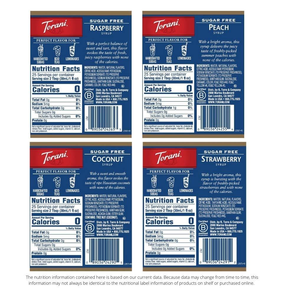 image:imageTorani Syrup Variety Packs Sugar Free Holiday Favorites 254 fl oz Set of 4Sugar Free Syrup Variety Pack Soda Flavors