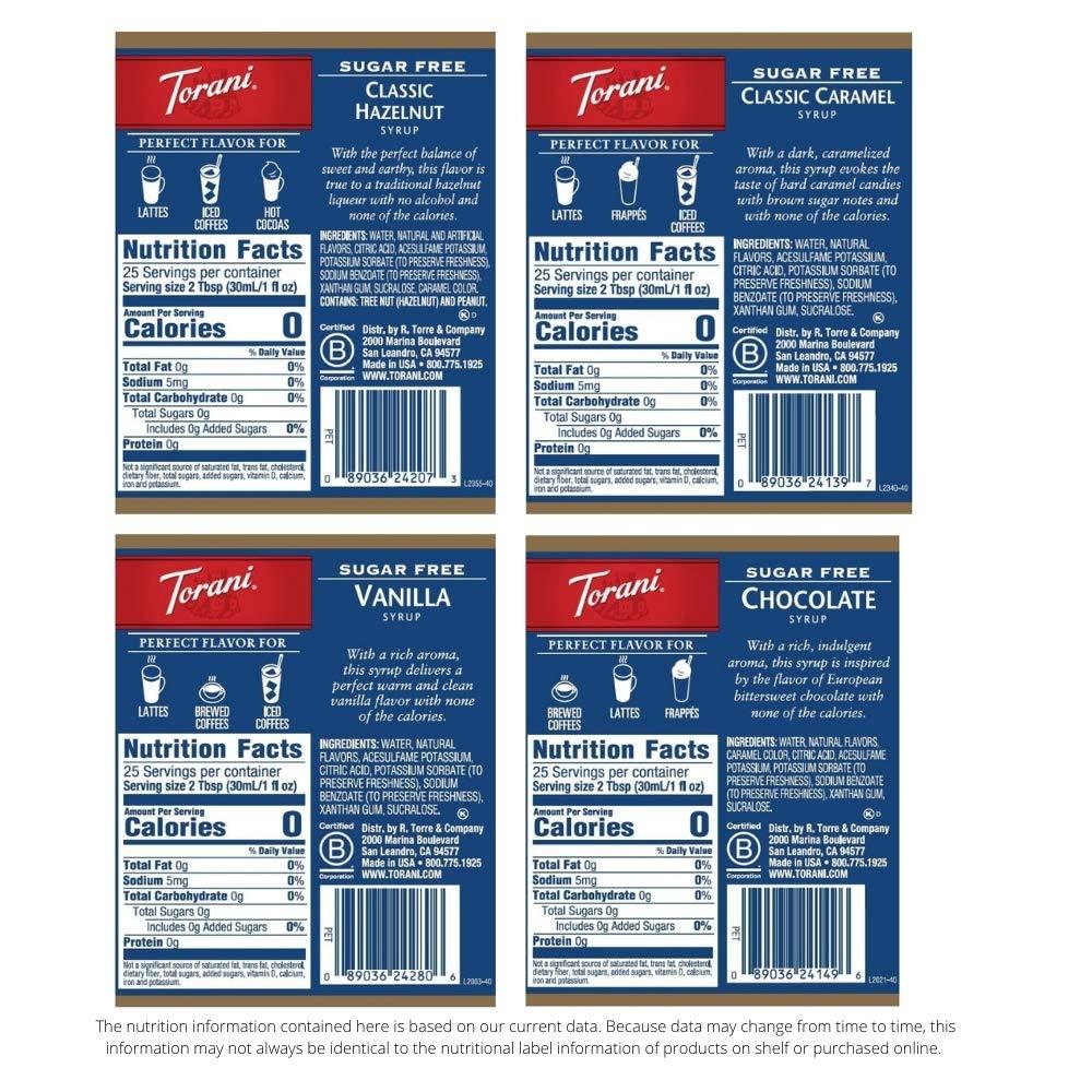 image:imageTorani Syrup Variety Packs Sugar Free Holiday Favorites 254 fl oz Set of 4Sugar Free Syrup Variety Pack
