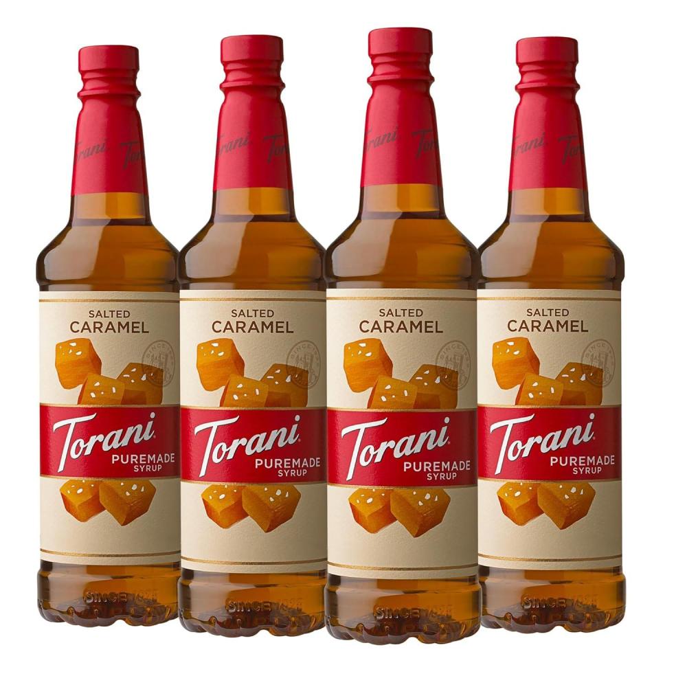 image:imageTorani Puremade Syrup Cane Sugar 254 Ounces Pack of 4Salted Caramel