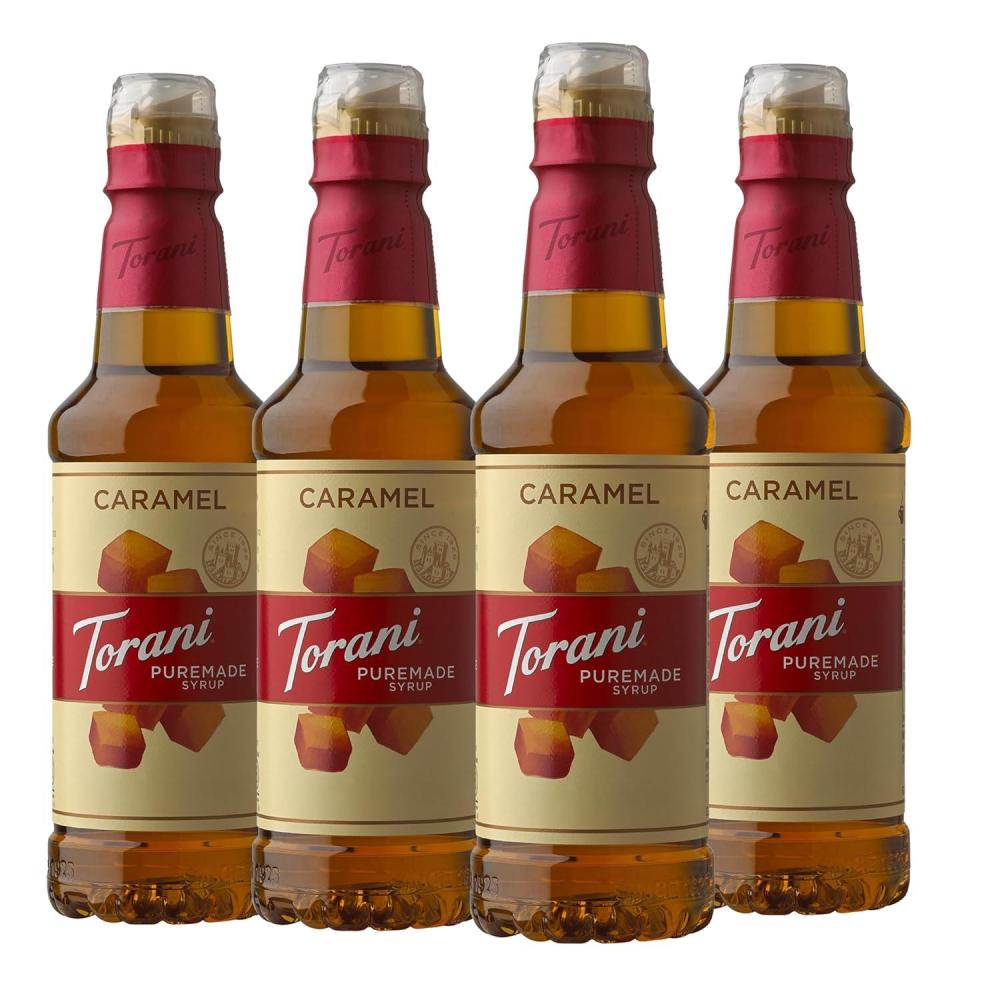 image:imageTorani Puremade Zero Sugar Syrup Caramel 127 Ounce Pack of 4Caramel