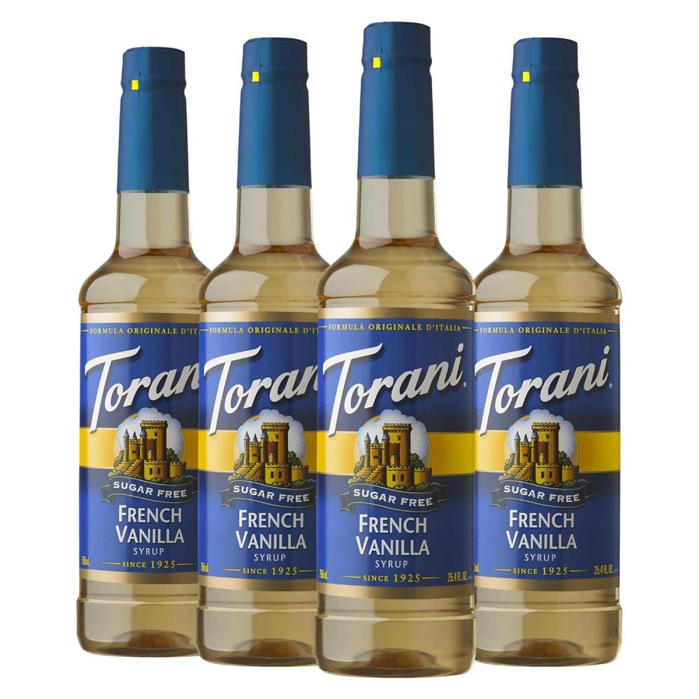 image:imageTorani Syrup Bundle Sugar Free Vanilla and Pump 254 fl oz Bottle Pack of 4Sugar Free French Vanilla