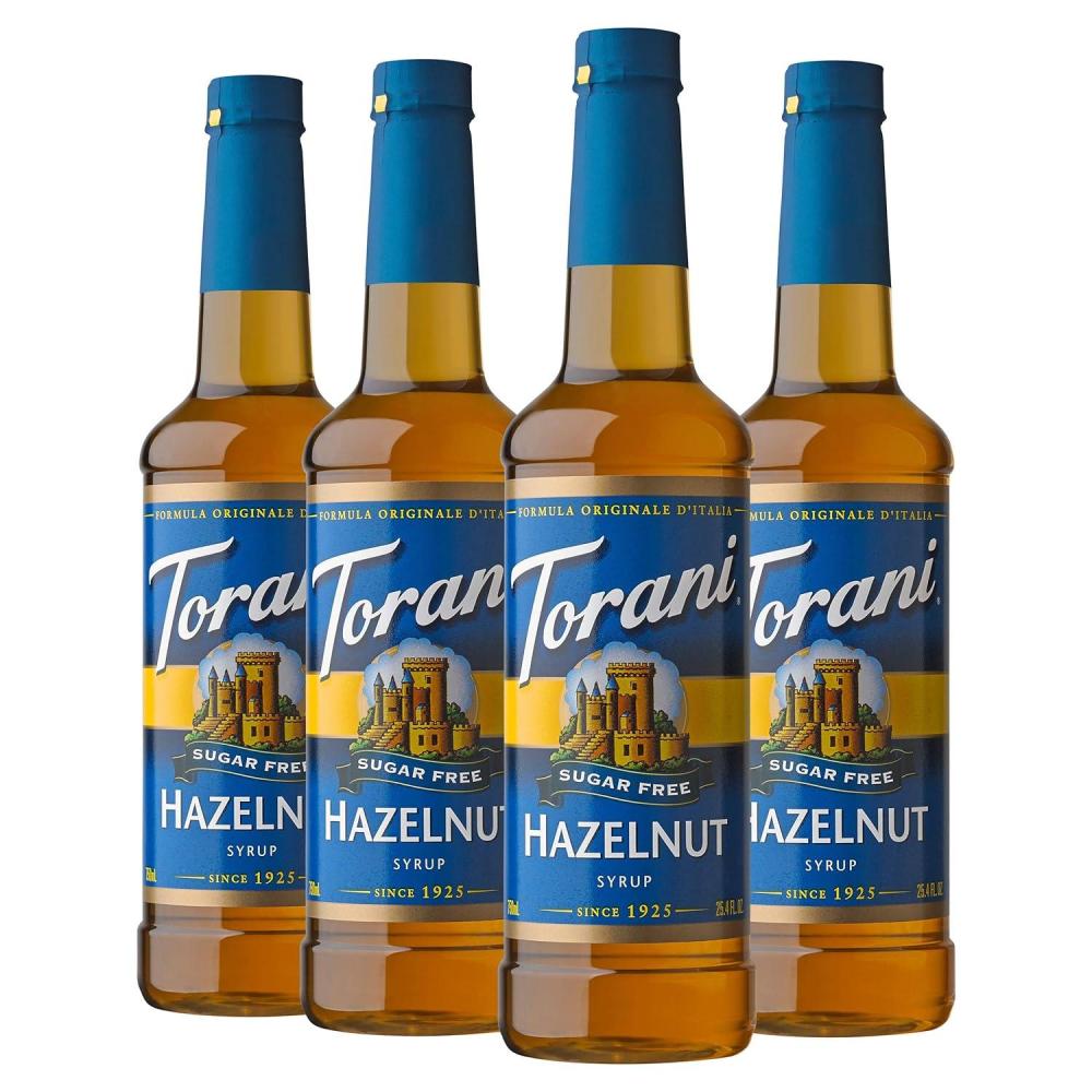 image:imageTorani Syrup Bundle Sugar Free Vanilla and Pump 254 fl oz Bottle Pack of 4Sugar Free Hazelnut