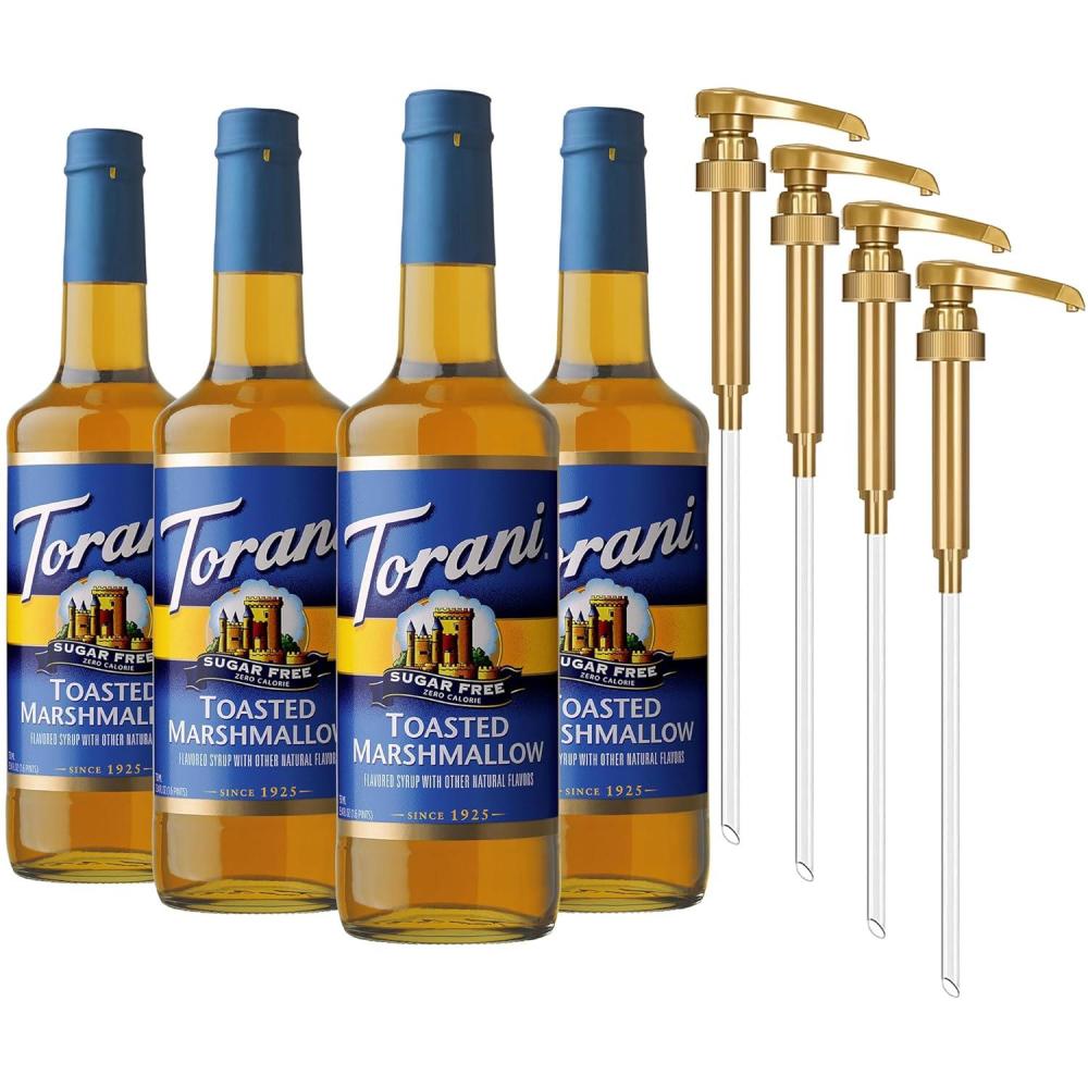 image:imageTorani Syrup Bundle Sugar Free Vanilla and Pump 254 fl oz Bottle Pack of 4Sugar Free Toasted Marshmallow