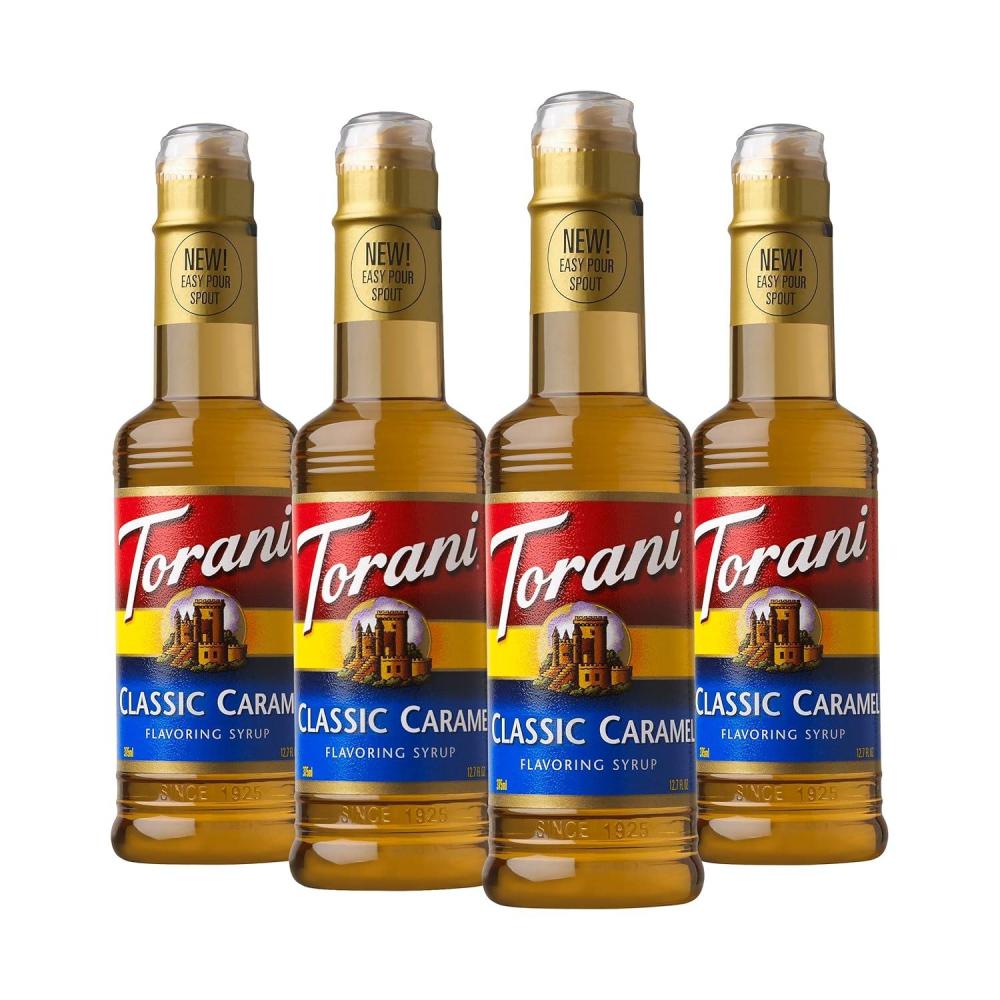 image:imageTorani Syrup Coffeehouse Variety Pack 4 127 Ounce Bottles Vanilla Salted Caramel Classic Hazelnut Irish CreamClassic Caramel