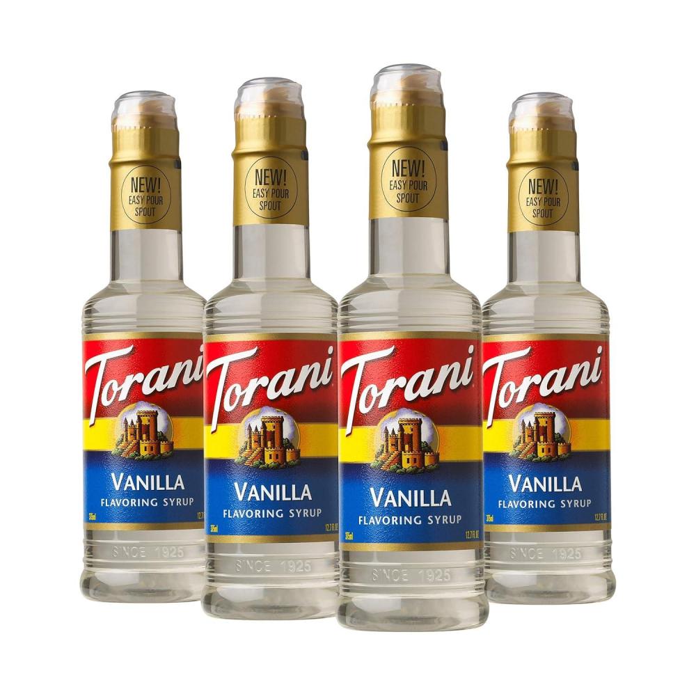 image:imageTorani Syrup Coffeehouse Variety Pack 4 127 Ounce Bottles Vanilla Salted Caramel Classic Hazelnut Irish CreamVanilla