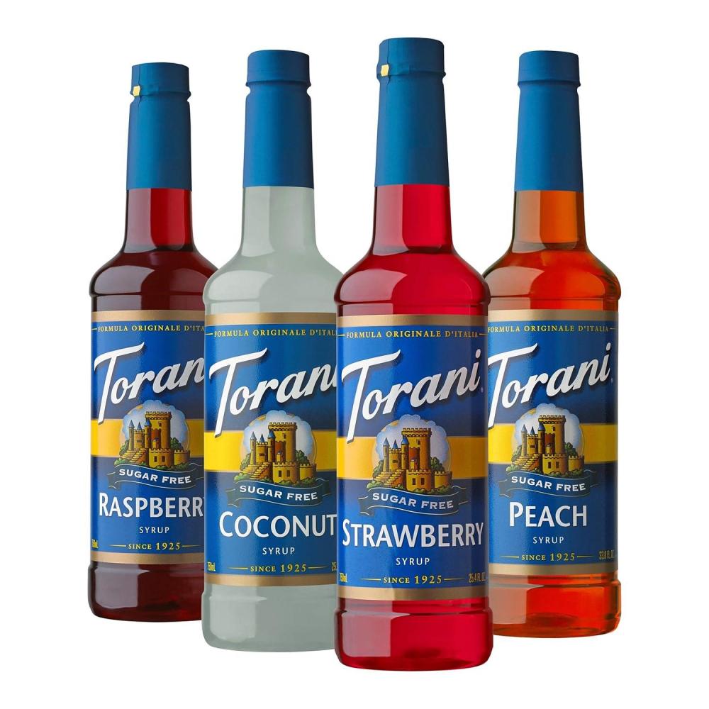image:imageTorani Syrup Variety Packs Sugar Free Holiday Favorites 254 fl oz Set of 4Sugar Free Syrup Variety Pack Soda Flavors