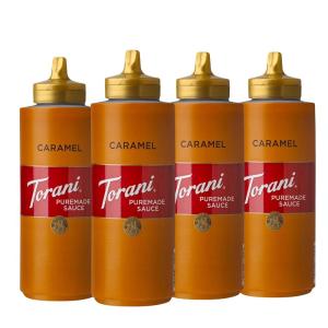 Torani Puremade Sauce, Dark Chocolate, 16.5 Ounces (Pack of 4)(Caramel)