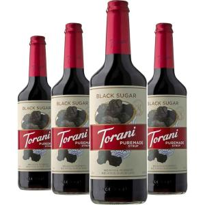 Torani Puremade Syrup, Cane Sugar, 25.4 Ounces (Pack of 4)(Black Sugar)