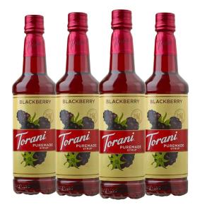 Torani Puremade Syrup, Cane Sugar, 25.4 Ounces (Pack of 4)(Blackberry)