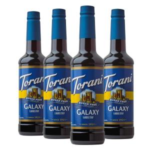 Torani Sugar Free, Galaxy, Flavored Syrup for Drinks, Low Calorie, 25.4 fl oz (Pack of 4)(Sugar Free Galaxy)