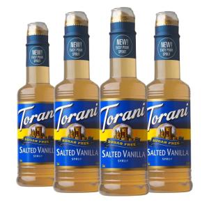 Torani Sugar Free Syrup, Coffeehouse Variety Pack, 12.7 Ounce (Pack of 4)(Salted Vanilla)