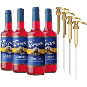 Torani Sugar Free Syrup, Raspberry, 25.4 Ounce (Pack of 4)(Cherry)