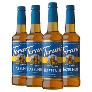 Torani Syrup Bundle, Sugar Free Vanilla and Pump, 25.4 fl oz Bottle (Pack of 4)(Sugar Free Hazelnut)