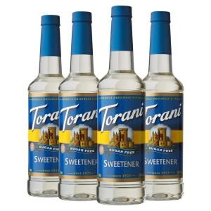 Torani Syrup Bundle, Sugar Free Vanilla and Pump, 25.4 fl oz Bottle (Pack of 4)(Sugar Free Sweetener)