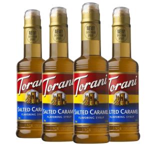 Torani Syrup, Coffeehouse Variety Pack, 4 12.7 Ounce Bottles (Vanilla, Salted Caramel, Classic Hazelnut, Irish Cream)(Salted Caramel)