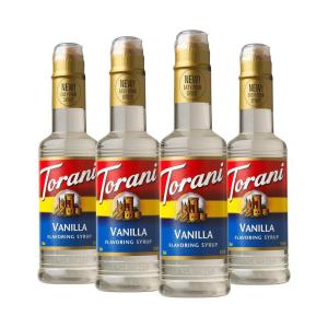 Torani Syrup, Coffeehouse Variety Pack, 4 12.7 Ounce Bottles (Vanilla, Salted Caramel, Classic Hazelnut, Irish Cream)(Vanilla)