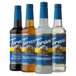 Torani Syrup Variety Packs, Sugar Free Holiday Favorites, 25.4 fl oz (Set of 4)(Sugar Free Syrup  Holiday Variety Pack)
