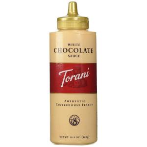 Torani White Chocolate Sauce 16.5 OZ (Pack of 4)